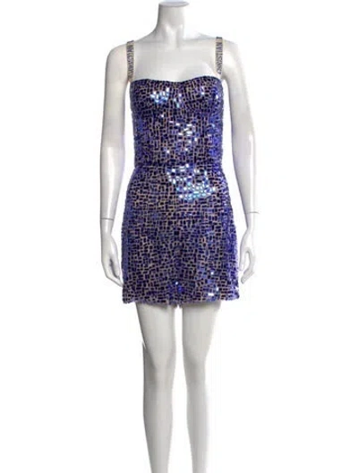 Pre-owned Dior Sequin Patterned Romper In Black/blue