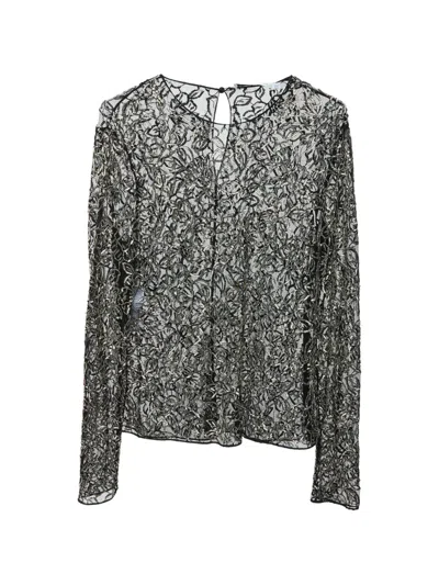 Pre-owned Dior Sequin-embellished Blouse In Black