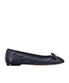 Dior Shallow Flat Ballet Shoes In Blue