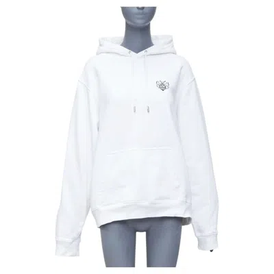 Pre-owned Dior Shawn Stussy Logo Bee Embroidery Cotton Hoodie Xxl In Gray