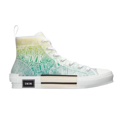 Pre-owned Dior Shawn Stussy X  B23 High ' And Shawn Print - Yellow Green' | Men's Size 44
