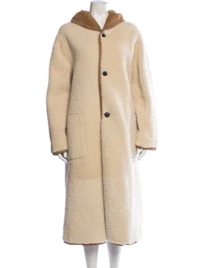 Pre-owned Dior Shearling Coat In Neutrals