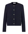 Dior Sheep Wool Round-neck Casual Coat In Blue