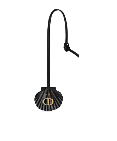 Dior Shell Key Chain In Black