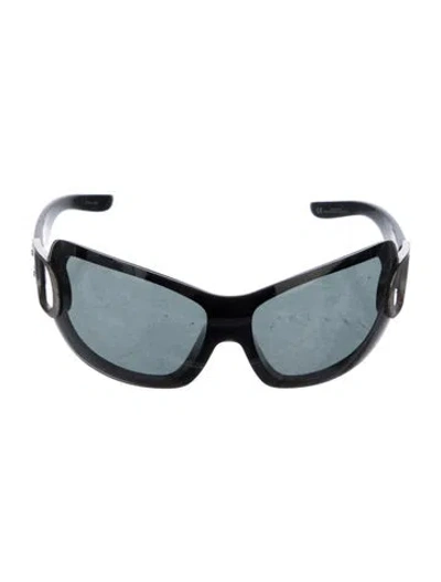 Pre-owned Dior Shield Tinted Sunglasses In Black
