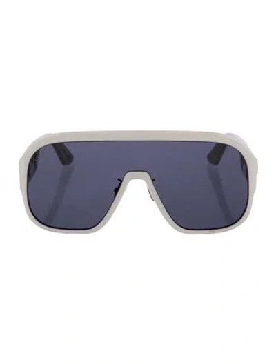 Pre-owned Dior Shield Tinted Sunglasses In White