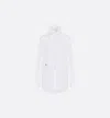 Dior Blouse With Removable Ruffled Collar In Cotton Poplin In White