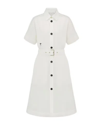 Dior Shirt Dress In White