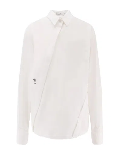 Dior Shirt With Asymmetrical Closure In White