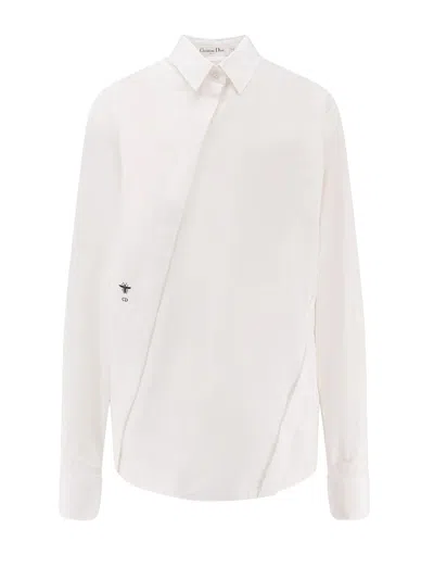 Dior Shirt With Asymmetrical Closure In White