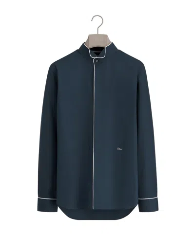 Dior Shirt With  Embroidery In Blue
