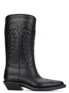 Dior Embroidered Block Heel Mid-calf Boots