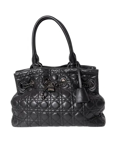 Dior Shopper Padlock Cannage Soft Black