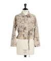 Dior Short Belted Jacket In Nude