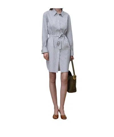 Dior Short Belted Shirtdress In Brown