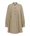 Dior Short Dress With Removable Ruched Collar In Neutral