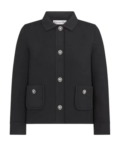 Dior Short Long-sleeved Casual Jacket In Black