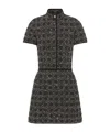 Dior Short Macrocannage Flared Dress In Black
