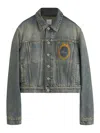 Dior Médaillon Cropped Jacket In Blue