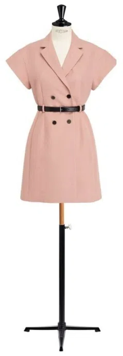Dior Short Sleeve Dress In Pink