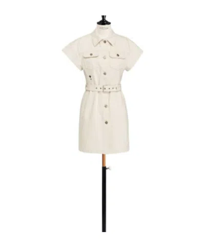 Dior Short Sleeve Dress In White
