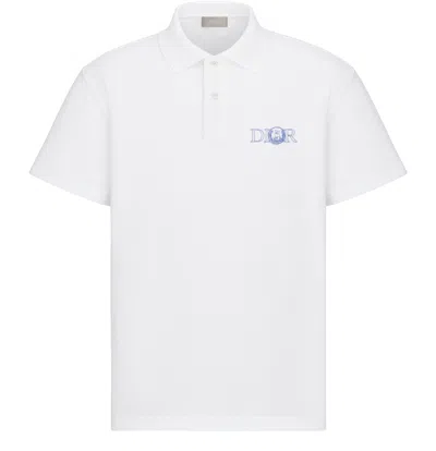 Dior Short-sleeved Polo Shirt In White