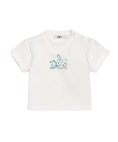 Dior Kids' Short Sleeve T-shirt In White
