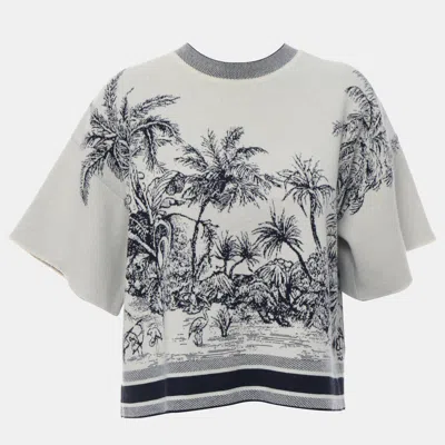 Pre-owned Dior Short Sleeve Top In Cream
