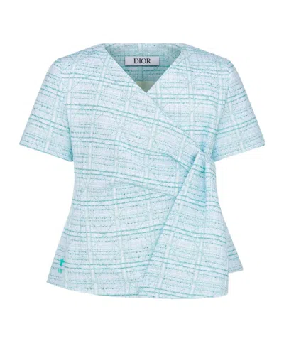 Dior Short-sleeved Casual Jacket In Blue