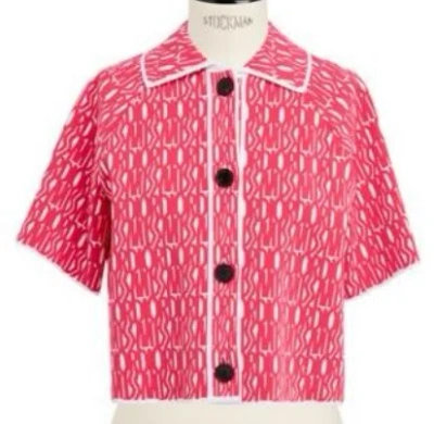 Dior Short-sleeved Coat In Pink