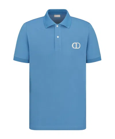 Dior Short-sleeved Polo Shirt In Blue