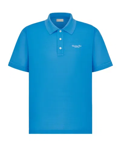 Dior Short-sleeved Polo Shirt In Blue