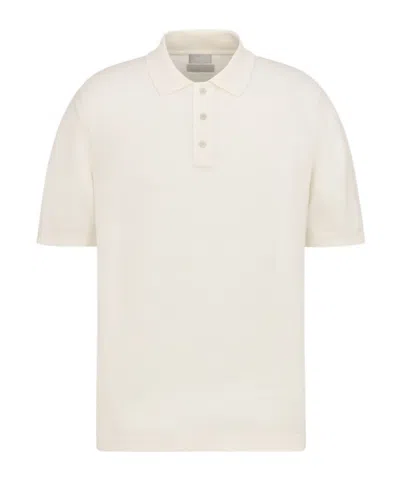 Dior Short-sleeved Polo Shirt In White