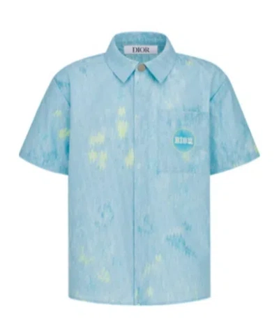 Dior Short-sleeved Shirt In Blue