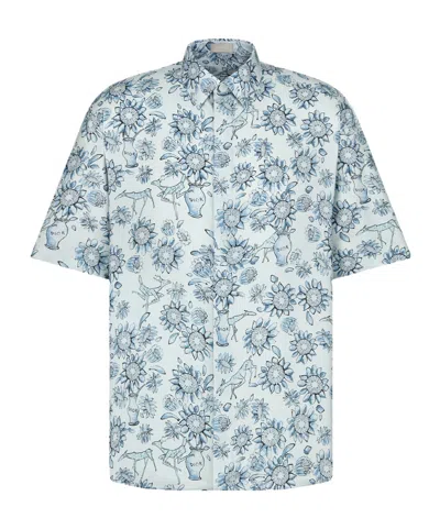 Dior Short-sleeved Shirt In White