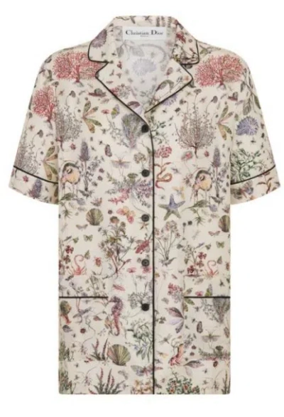 Dior Short-sleeved Shirt In White