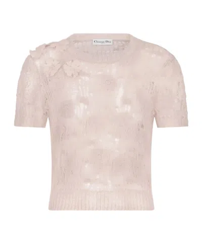Dior Short-sleeved Sweater In Brown