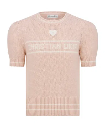 Dior Short-sleeved Sweater In Pink