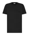 Dior Logo Round Collar Short-sleeved T-shirt In Black