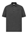 Dior Short-sleeved Wool Polo Shirt In Black