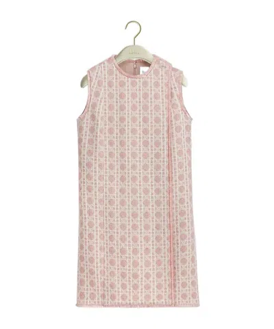Dior Short Straight Macrocannage Dress In Gold