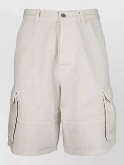 Dior Shorts Belt Loops Back Pockets Cargo In White