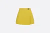 Dior High Waist A-line Shorts With Belt Detail In Green