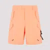 Dior Designer Cotton Shorts In Yellow And Orange For Men In Orange