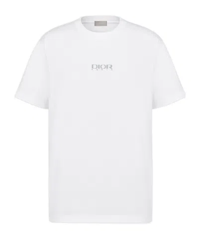 Dior Short-sleeved Crew Neck T-shirt In White