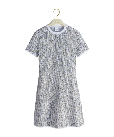 Dior Short-sleeved Dress In Blue