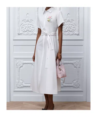 Dior Short-sleeved Dress In White