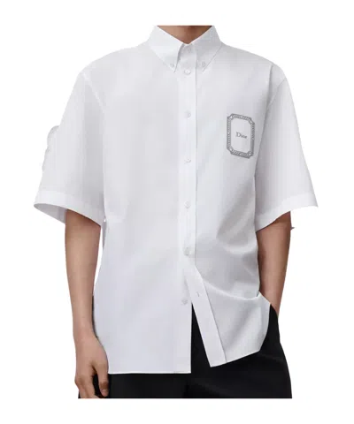 Dior Short-sleeved Shirt In White