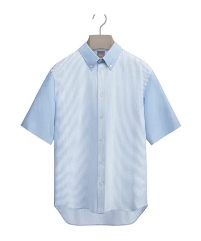 Dior Short-sleeved Shirt With Contrasting Details In Blue