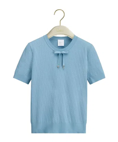 Dior Short-sleeved Sweater In Blue